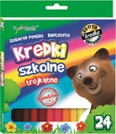 BAMBINO Kredki szkolne trójkątne 24 kolory