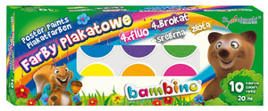 BAMBINO - Farby plakatowe 20ml. 10 kol. 