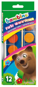 BAMBINO - Farby akwarelowe 12 kol.