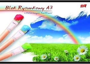 Blok rysunkowy z kolorowymi kartkami, format A3, 16 kartek, UNIPAP