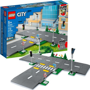 LEGO 60304 Płytki Ulice Płyty drogowe + Znaki