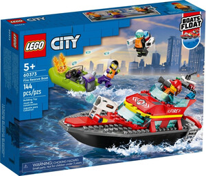Klocki LEGO City 60373 Pływająca Łódź strażacka